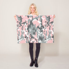 Cobertor De Velo Camuflagem rosa e Cinza, Militar, Exército