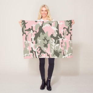 Cobertor De Velo Camuflagem rosa e verde, Militares, Exército