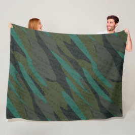 Cobertor De Velo Camuflagem Verde Abstrato