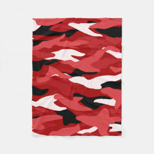 Cobertor De Velo Camuflagem vermelha