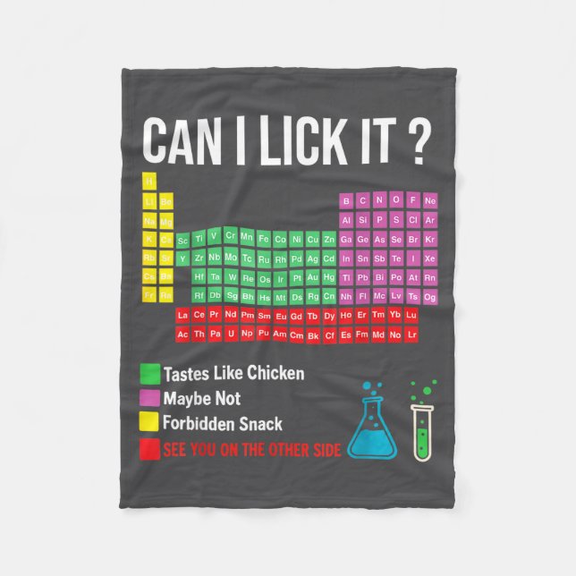 Cobertor De Velo Can I Lick It Periodic Table Chart Science Teacher (Frente)