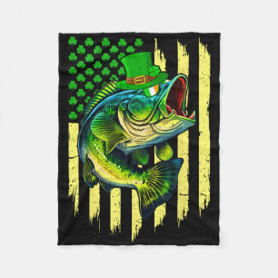 Cobertor De Velo Cana De Pesca Retro E Trevos De Quatro Folhas Band