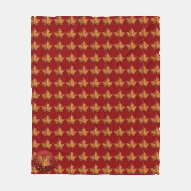 Cobertor De Velo Canadá Blanket Canada Maple Leaf Souvenir Blanket (Frente)