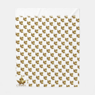 Cobertor De Velo Canadá Blanket Dourado do Canadá Mapeamento Folha