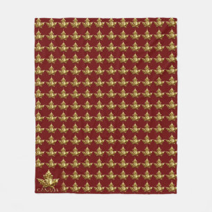 Cobertor De Velo Canadá Blanket Dourado do Canadá Mapeamento Folha