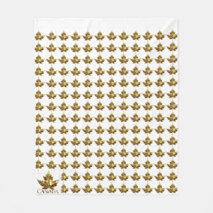 Cobertor De Velo Canadá Blanket Dourado do Canadá Mapeamento Folha