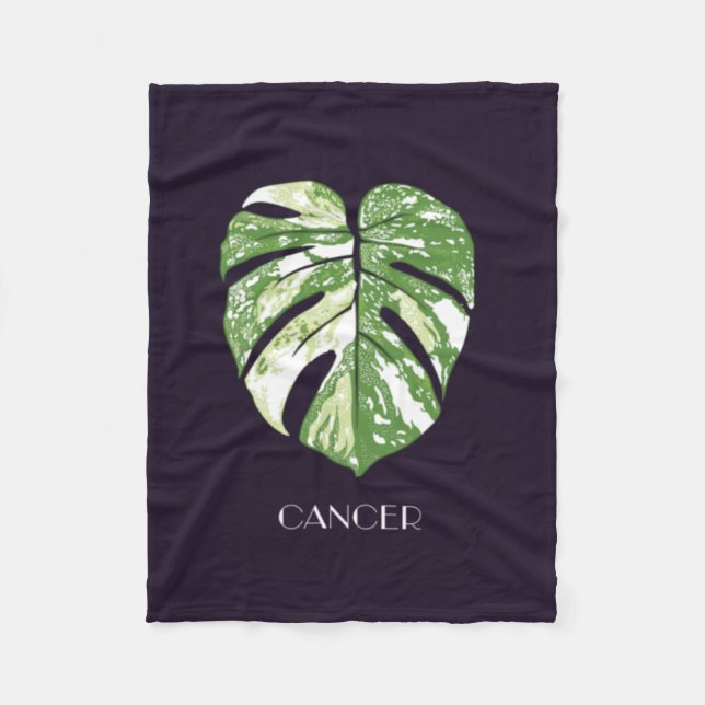 Cobertor De Velo Cancer da constelação tailandesa Monstera (Frente)