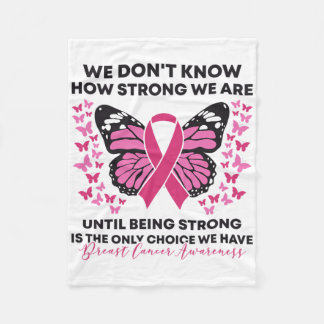 Cobertor De Velo Cancer da mama Não sabemos quão fortes somos rosa