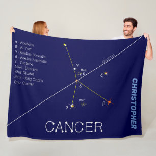 Cobertor De Velo Cancer de constelação Zodiac