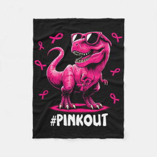 Cobertor De Velo Cancer De Mama Rosa Dinossauro Fita Garota Ki