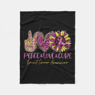 Cobertor De Velo Cancer de mamas girassol, cor-de-rosa, cor-de-rosa