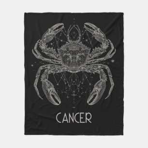 Cobertor De Velo Cancer Zodiac Constelação Fleece Blanket