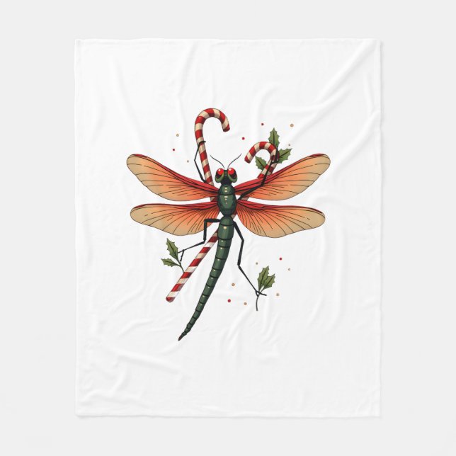 Cobertor De Velo Candy Cane Dragonfly (Frente)