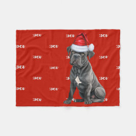 Cobertor De Velo Cane Corso Dog com Nome Padrão Natal