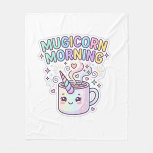 Cobertor De Velo Caneca Unicórnio Manhã Desenho Gráfico Zazzle Des