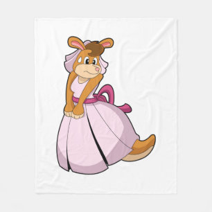 Cobertor De Velo Canguru como Noiva com Vestido de Noiva