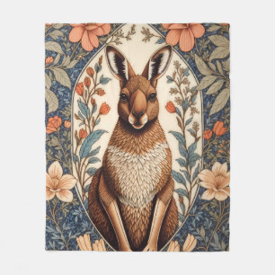 Cobertor De Velo Canguru Elegante Inspirado em William Morris