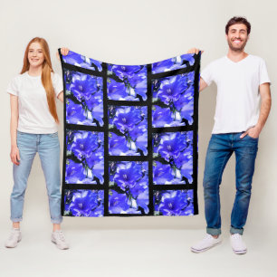 COBERTOR DE VELO CANTERBURY BELLS FLOWER FLEECE BLANKET