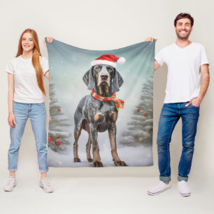 Cobertor De Velo Cão Bluetick Coonhound na neve Natal 