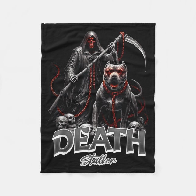Cobertor De Velo Cão Ceifador da Morte no Halloween (Frente)
