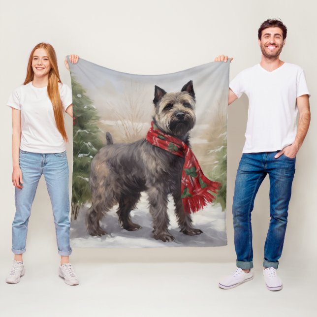 Cobertor De Velo Cão Chesapeake no Natal da Neve (In Situ)