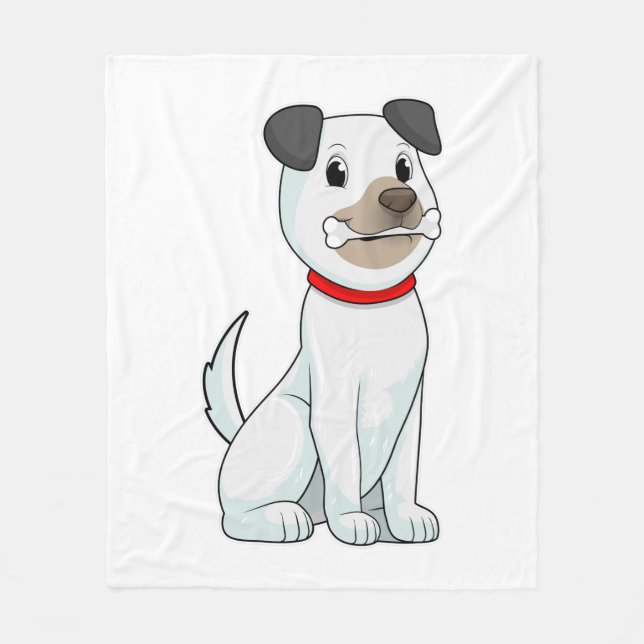 Cobertor De Velo Cão com Osso (Frente)