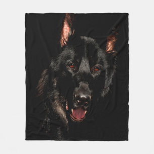 Cobertor De Velo Cão de german shepherd preto Eyed âmbar