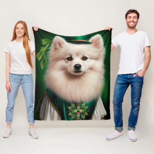 Cobertor De Velo Cão Esquimó Americano vestido para o Dia de São Pa