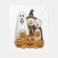 Cão Grande Pirenéus Fantasma Bruxa Halloween Corre