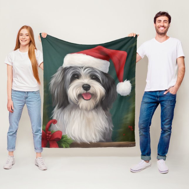 Cobertor De Velo Cão Havanês na Neve Natal (In Situ)