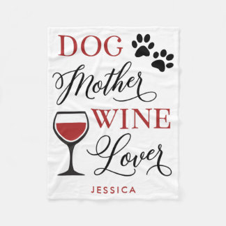 Cobertor De Velo Cão Mãe Vinho, Cota Pet Mãe Personalizada