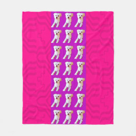 Cobertor De Velo Cão maltês roxo cor-de-rosa 4Jojo