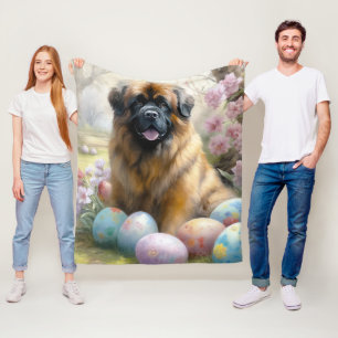 Cobertor De Velo Cão Mastim Tibetano com Férias de Ovos de Páscoa