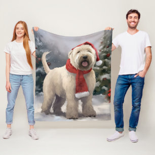 Cobertor De Velo Cão Terrier Trigo na Neve Natal