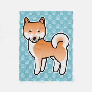Cobertor De Velo Cão Vermelho Shiba Inu