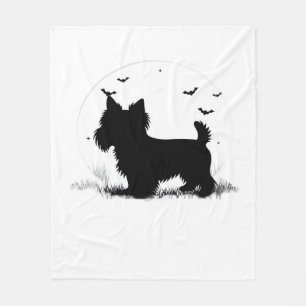Cobertor De Velo Cão Yorkshire Terrier � Silhueta da Lua de Hallowe