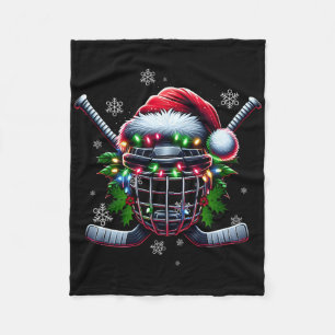 Cobertor De Velo Capacete de Natal de Hóquei no Gelo Chapéu de Papa