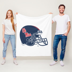 Cobertor De Velo Capacete Ole Miss Futebol Azul escuro