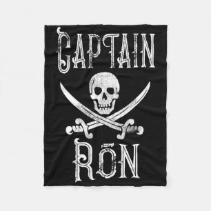 Cobertor De Velo Capitão Ron Personalizado Vintage Pirata Embarcaçõ