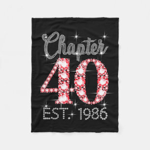 Cobertor De Velo Capítulo 40 Est 1986 Feliz 40º Aniversário Menina