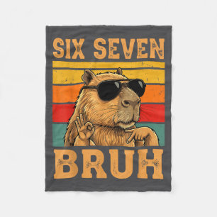 Cobertor De Velo Capivara Engraçada 67 Meme Seis Sete Bruh Meninos
