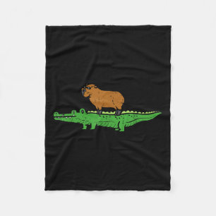 Cobertor De Velo Capivara no crocodilo capy jacaré roedor homens mu