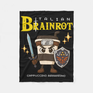 Cobertor De Velo Cappuccino Ino Cérebro Italiano Podre Arte Retro G