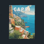 Cobertor De Velo Capri Italy Viagem Art Vintage<br><div class="desc">Capri retro vetor viagem design. Capri,  uma ilha na baía italiana de Nápoles,  é famosa pela sua paisagem robusta.</div>