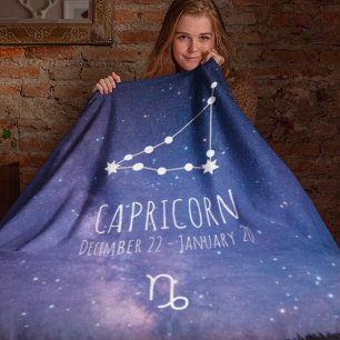 Cobertor De Velo Capricorn   Personalized Zodiac Constellation