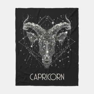 Cobertor De Velo Capricórnio Zodiac Constelação Fleece Blanket
