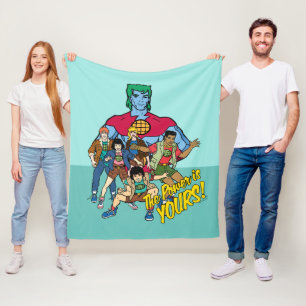 Cobertor De Velo Captain Planet Group Graphic - The Power Is Yours!