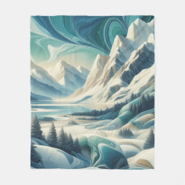 Cobertor De Velo Capturar a cena de inverno da arte e cristais de n