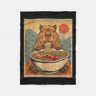Cobertor De Velo Capybara Ramen Japanese Funny Graphic Kawaii Anime