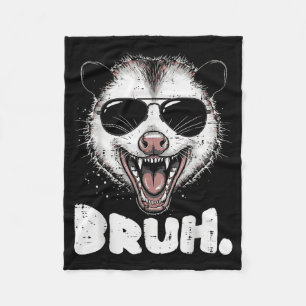 Cobertor De Velo Cara de Gambá Bruh Engraçado Meme de Ssum Humor Ho